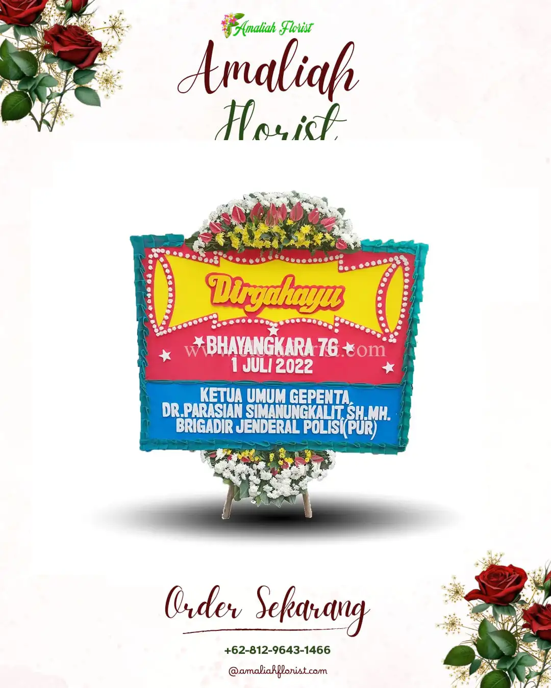 Papan Bunga HUT Ulang Tahun Rokan Hulu